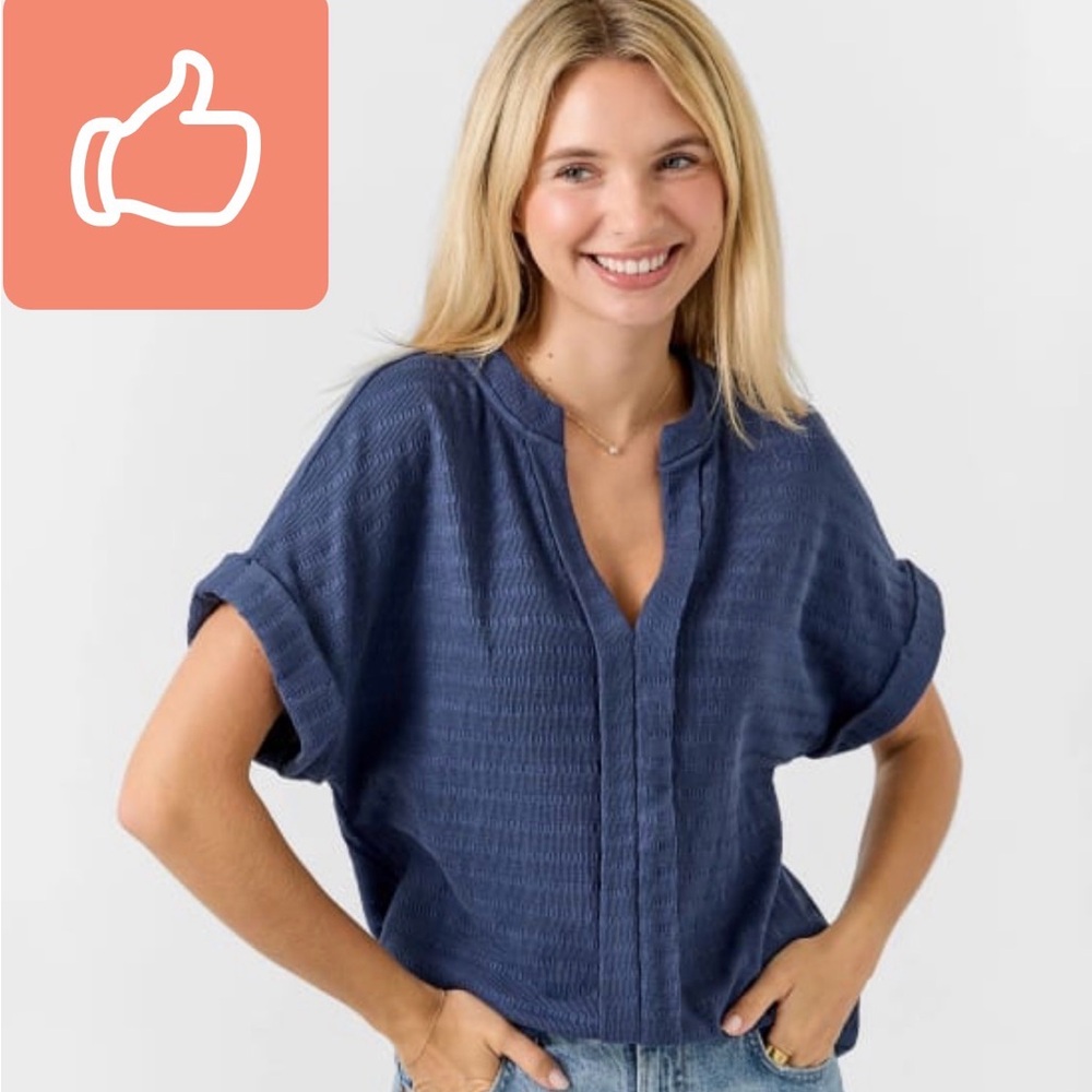 Casual Blue Blouse by West K